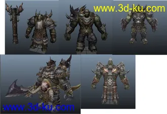 3D打印模型天堂2-獸人族5隻的图片