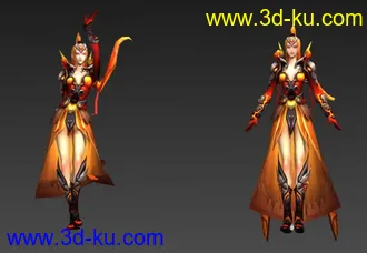 fire girl 模型带动作帖图火艳的图片