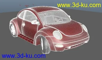 3D打印模型影视级别高模甲壳虫小汽车的图片