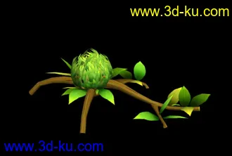 3D打印模型游戏Q版植物，颜色鲜亮，低模，超好用的图片