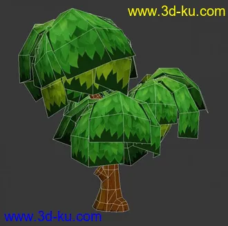 3D打印模型游戏Q版树木，颜色鲜亮，低模，超好用的图片