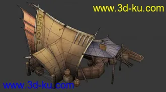 3D打印模型端游低模写实帐篷的图片