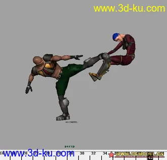 3D打印模型结合maya . MB作的一个动作的图片