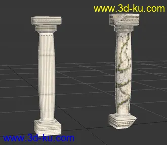 3D打印模型场景部件——时尚罗马柱两款的图片