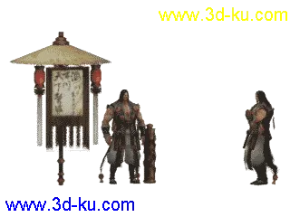 3D打印模型帮派管理员NPC带动作党显震撼江湖帖图的图片