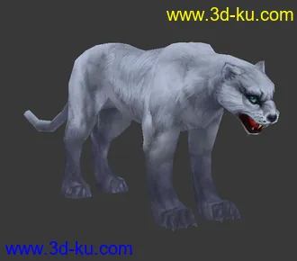 3D打印模型一款写实类型的豹子，贴图很精细的！的图片
