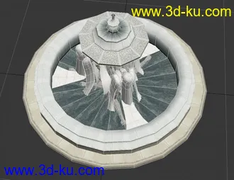 3D打印模型少女喷泉，低模写实材质，有法线贴图的图片