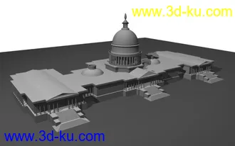 美国国会大厦OBJ格式四边面模型的图片