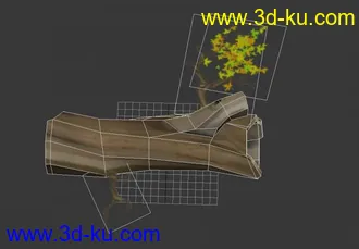 3D打印模型Q版游戏低模树木，三种样式形态，超好用，含有3ds格式文件的图片