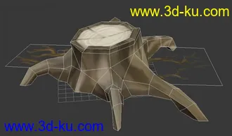 3D打印模型Q版游戏低模树木，三种样式形态，超好用，含有3ds格式文件的图片