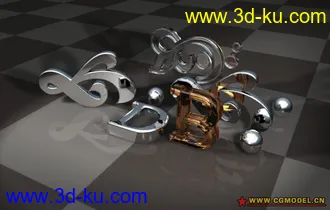3D打印模型完美动力材质场景—玻璃金属的图片