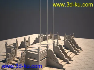 3D打印模型旗台的图片
