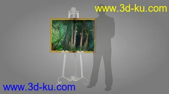 3D打印模型精美油画架铁艺的图片