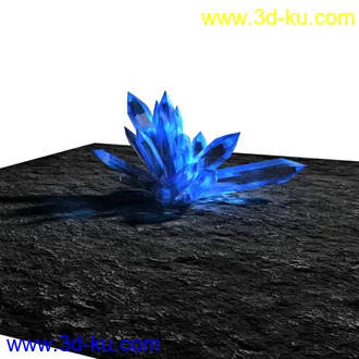 蓝水晶模型带材质的图片