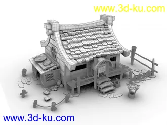 3D打印模型Q版房屋的图片