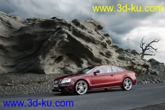 3D打印模型10套高品质奥迪轿车室外场景的图片