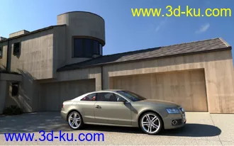 3D打印模型10套高品质奥迪轿车室外场景的图片