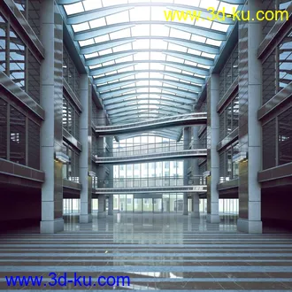 3D打印模型20个高品质室内展会大厅长廊场景的图片