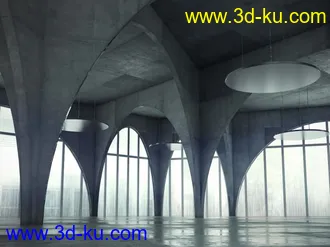 3D打印模型20个高品质室内展会大厅长廊场景的图片