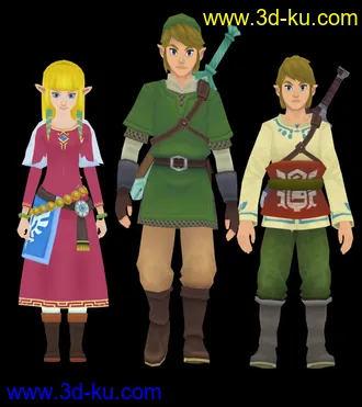 3D打印模型塞尔达传说-天空之剑-link的图片