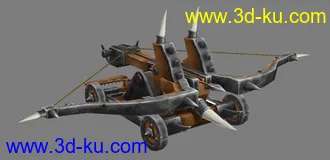 3D打印模型弩车 手绘贴图的图片
