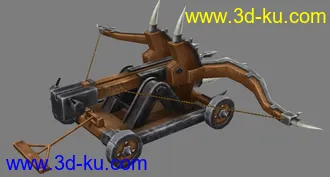 3D打印模型弩车 手绘贴图的图片