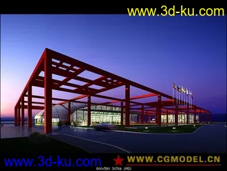 3D打印模型机场外景的图片
