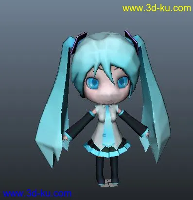 精品初音分享~~喜欢初音的快来吧!!!obj文件模型的图片11