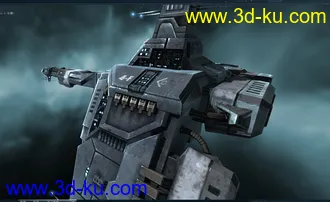 秃鹫级机动战舰EVE遨游太空逼真3D模型的图片