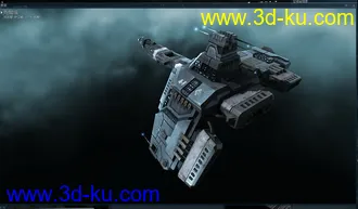 秃鹫级机动战舰EVE遨游太空逼真3D模型的图片