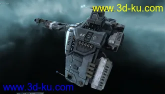 秃鹫级机动战舰EVE遨游太空逼真3D模型的图片
