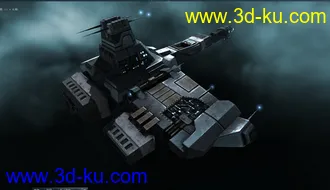 秃鹫级机动战舰EVE遨游太空逼真3D模型的图片