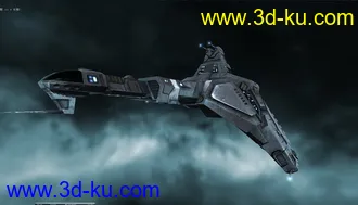 秃鹫级机动战舰EVE遨游太空逼真3D模型的图片