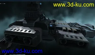 秃鹫级机动战舰EVE遨游太空逼真3D模型的图片