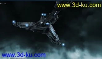秃鹫级机动战舰EVE遨游太空逼真3D模型的图片