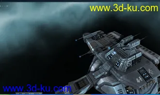 秃鹫级机动战舰EVE遨游太空逼真3D模型的图片