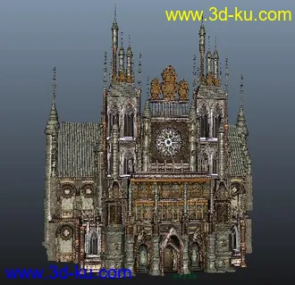 3D打印模型【课程设计】欧洲中世纪教堂的图片