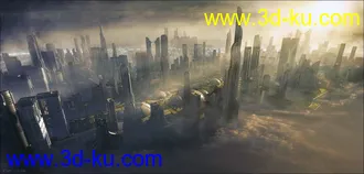 3D打印模型大师级科幻元素建筑合集第二部，未来城市建筑部件的图片