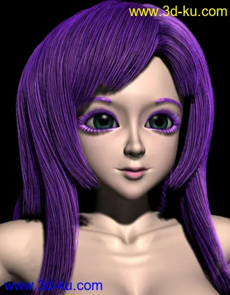 3D打印模型maya毛发    可爱小女孩的图片