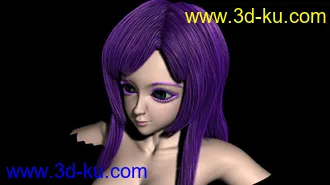 3D打印模型maya毛发    可爱小女孩的图片