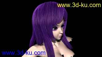 3D打印模型maya毛发    可爱小女孩的图片
