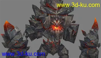 3D打印模型超酷石头怪的图片