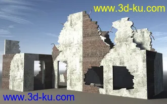 残缺遗址建筑3D模型合辑的图片