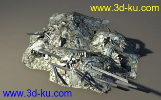 残缺遗址建筑3D模型合辑的图片