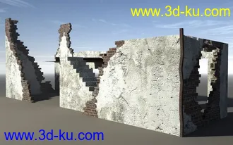 残缺遗址建筑3D模型合辑的图片