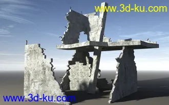 残缺遗址建筑3D模型合辑的图片