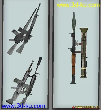 3D打印模型使命召唤6武器的图片