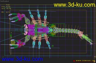 3D打印模型绑定骨骼的蝎子的图片