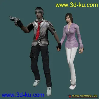3D打印模型一男一女的图片
