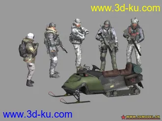 3D打印模型使命召唤6  主角们的图片